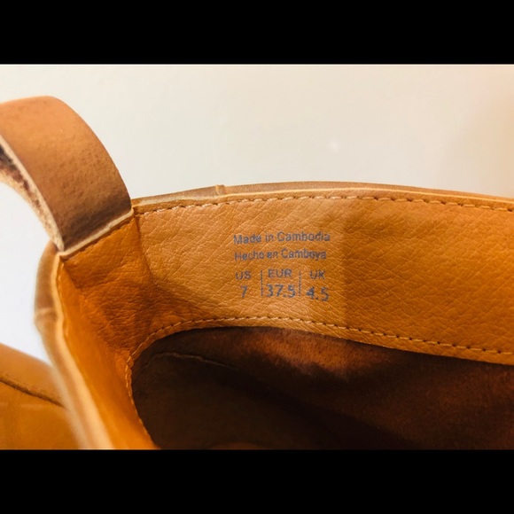 NINE WEST Ombré Tan Black Ankle Boots sz 7 - Picture 8 of 8